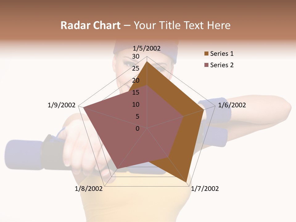 Isolated Blue Teen PowerPoint Template