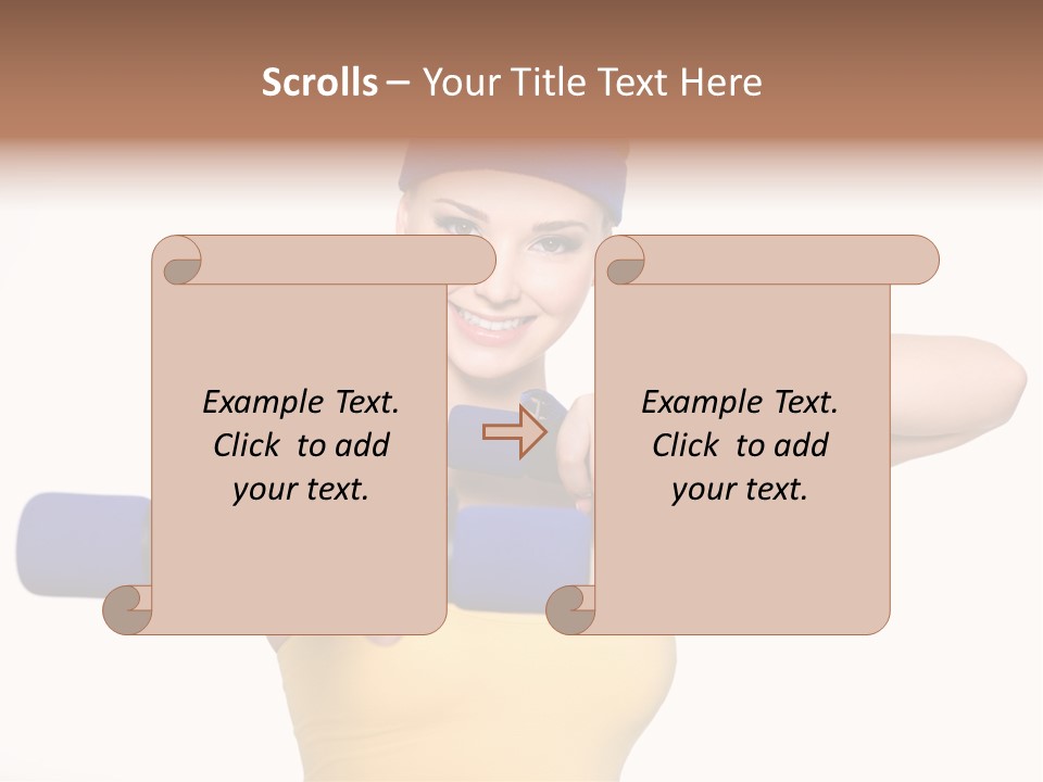 Isolated Blue Teen PowerPoint Template