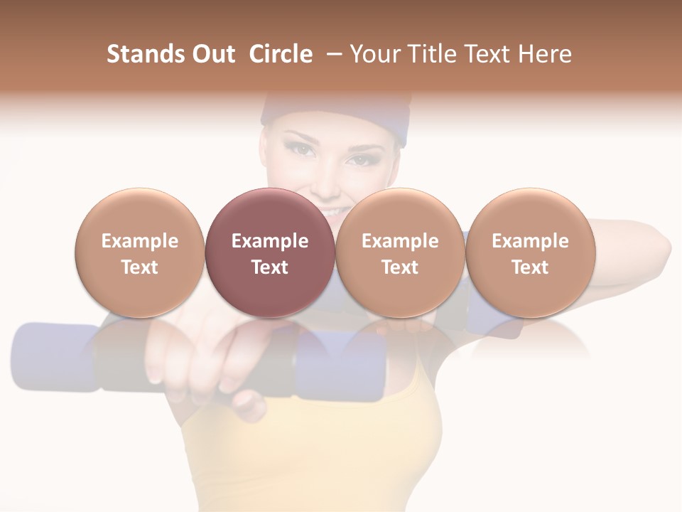 Isolated Blue Teen PowerPoint Template