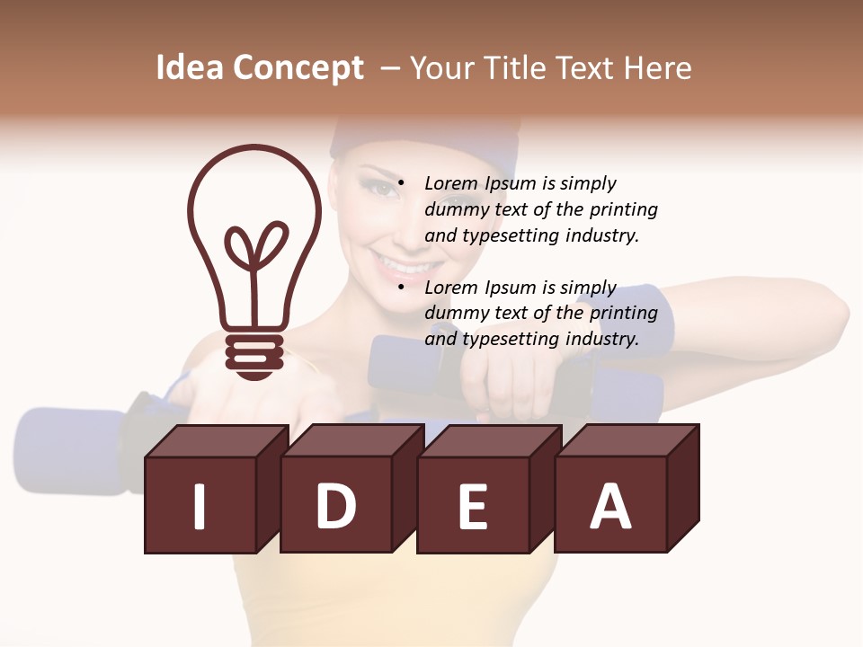 Isolated Blue Teen PowerPoint Template