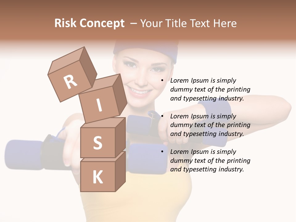 Isolated Blue Teen PowerPoint Template