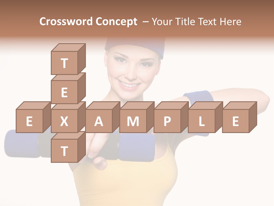 Isolated Blue Teen PowerPoint Template