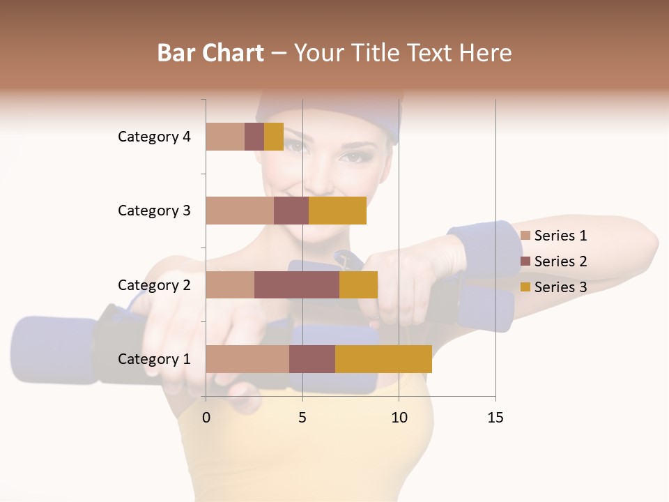 Isolated Blue Teen PowerPoint Template