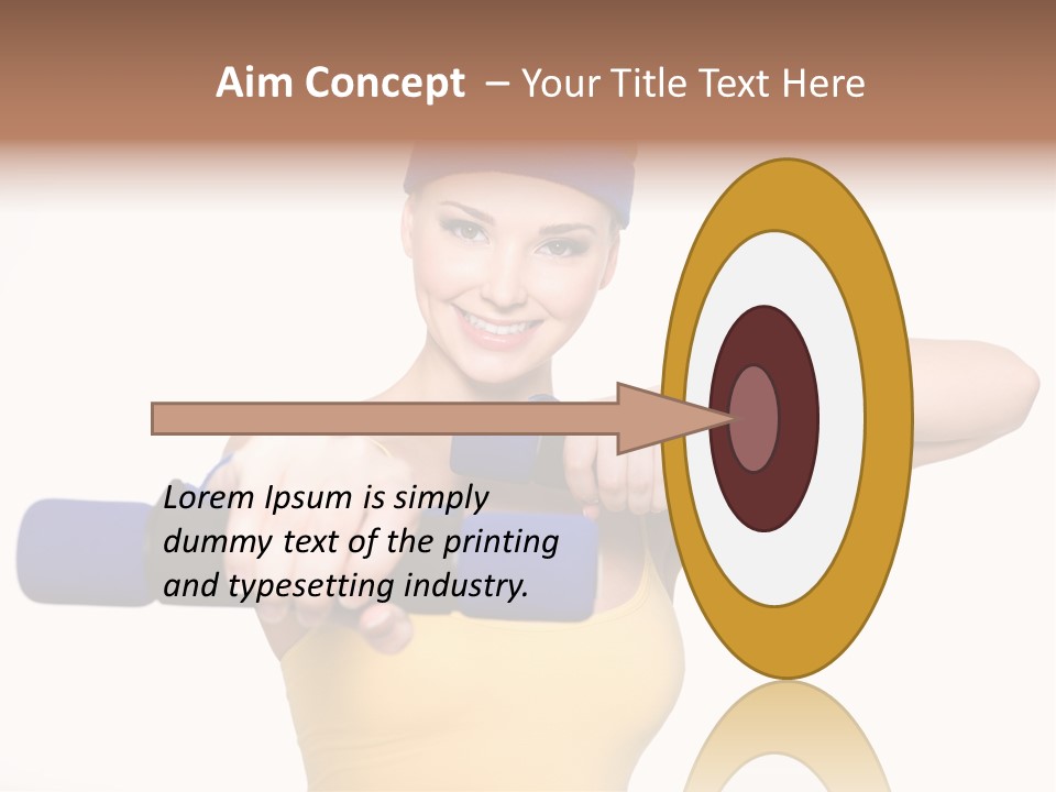 Isolated Blue Teen PowerPoint Template