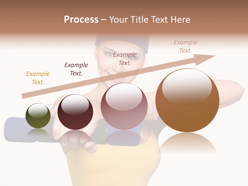 Isolated Blue Teen PowerPoint Template