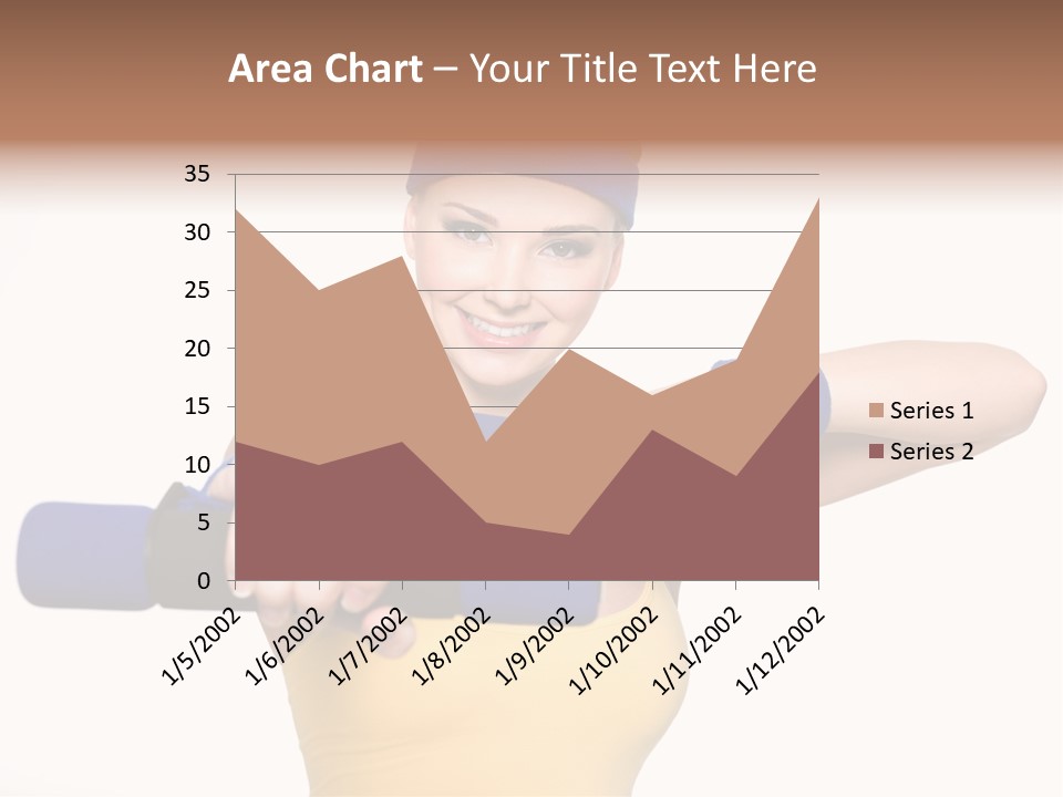 Isolated Blue Teen PowerPoint Template