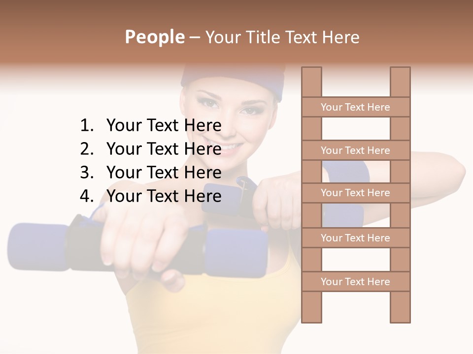 Isolated Blue Teen PowerPoint Template