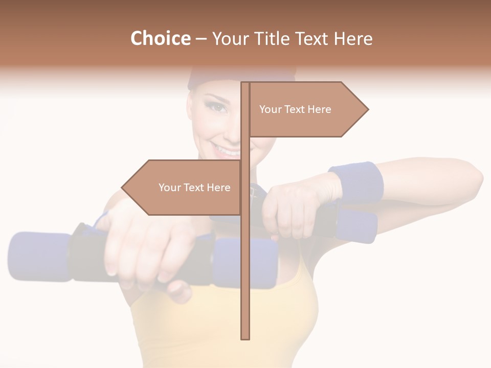 Isolated Blue Teen PowerPoint Template