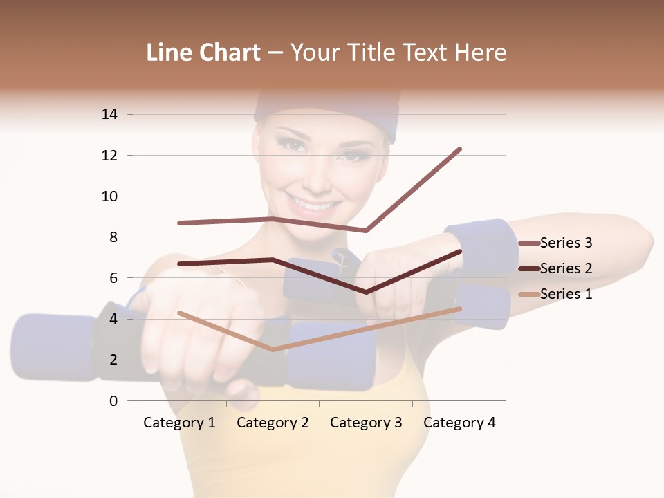 Isolated Blue Teen PowerPoint Template