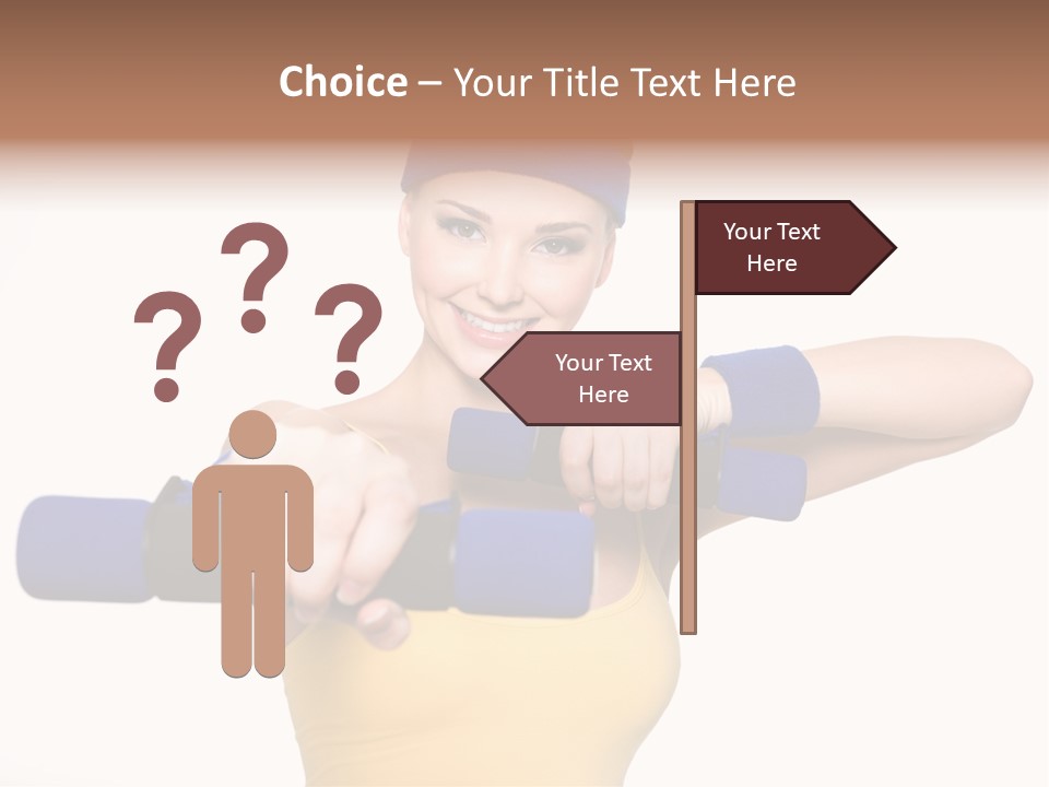 Isolated Blue Teen PowerPoint Template