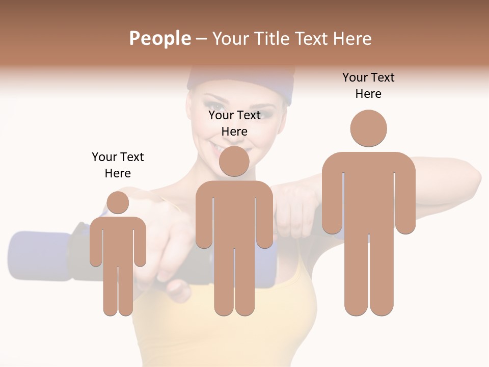 Isolated Blue Teen PowerPoint Template