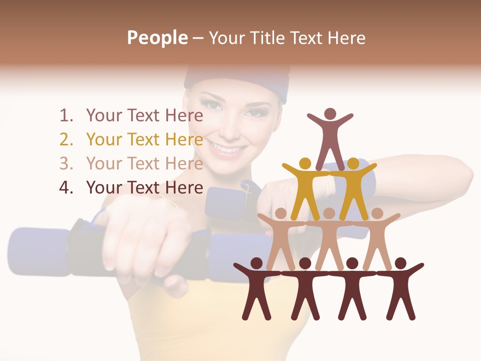 Isolated Blue Teen PowerPoint Template