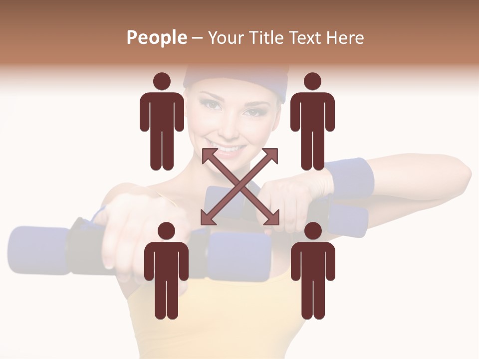 Isolated Blue Teen PowerPoint Template