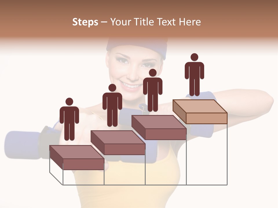 Isolated Blue Teen PowerPoint Template