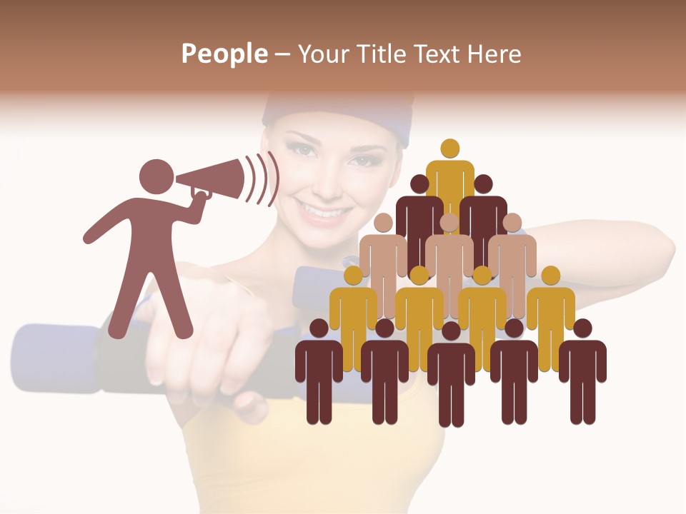 Isolated Blue Teen PowerPoint Template