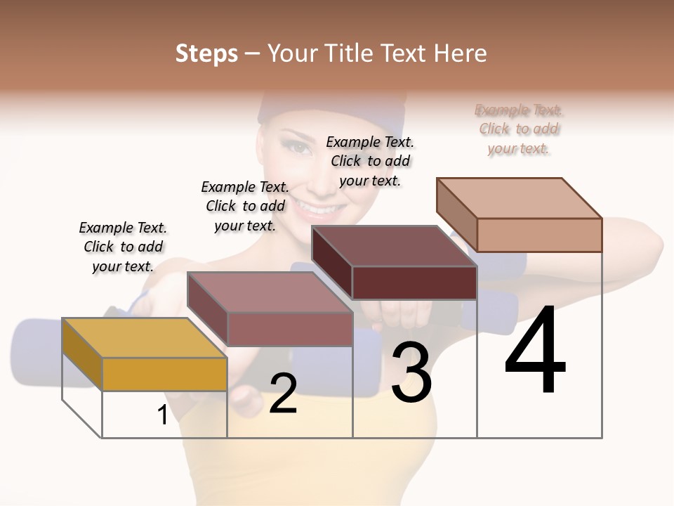 Isolated Blue Teen PowerPoint Template