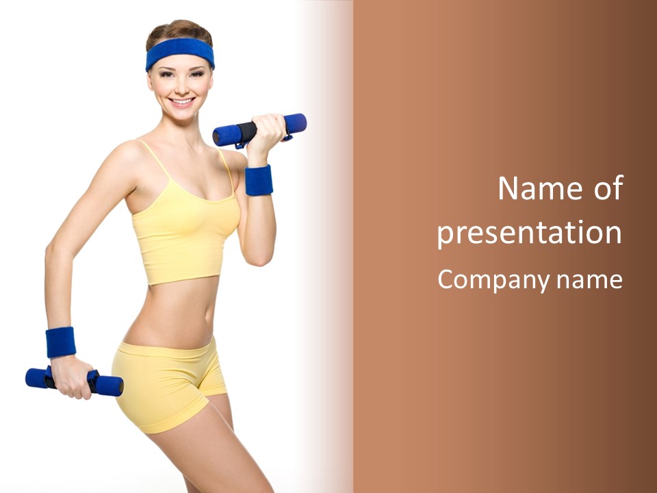 Sport Isolated Teenager PowerPoint Template