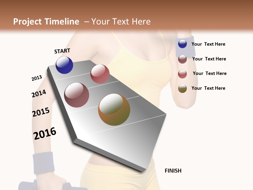 Sport Isolated Teenager PowerPoint Template