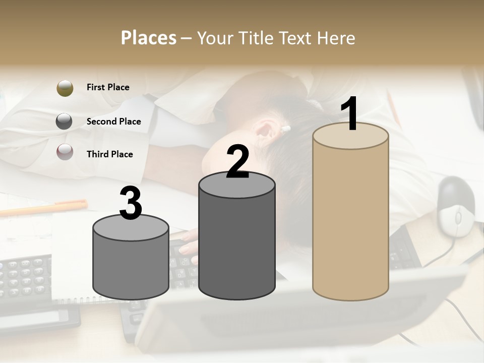 Girl Student Exhausted PowerPoint Template