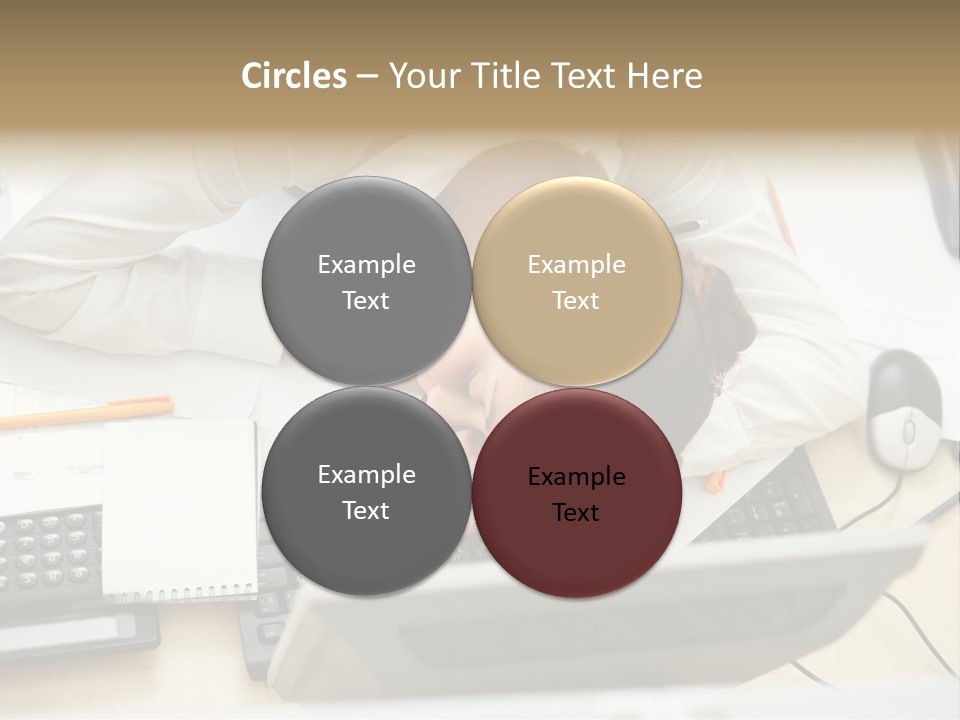 Girl Student Exhausted PowerPoint Template