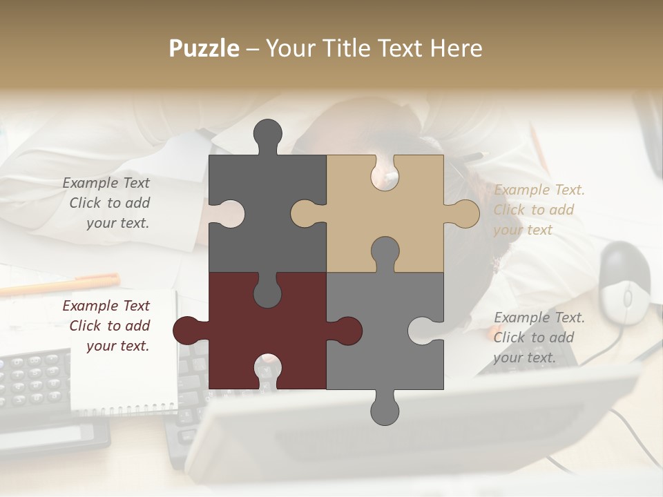 Girl Student Exhausted PowerPoint Template