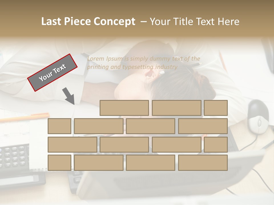 Girl Student Exhausted PowerPoint Template