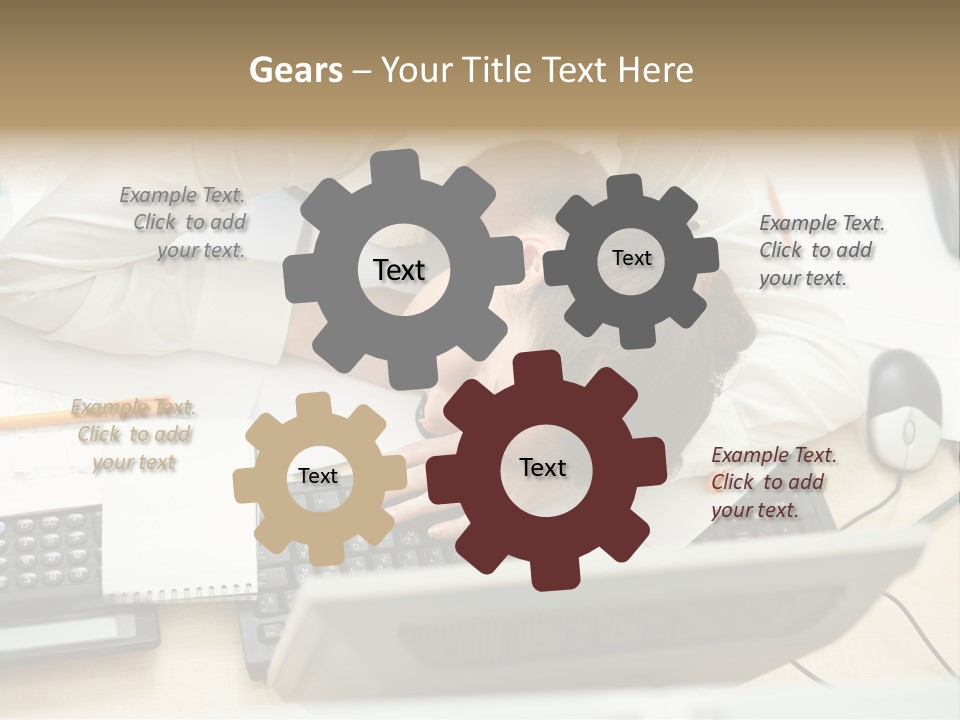 Girl Student Exhausted PowerPoint Template