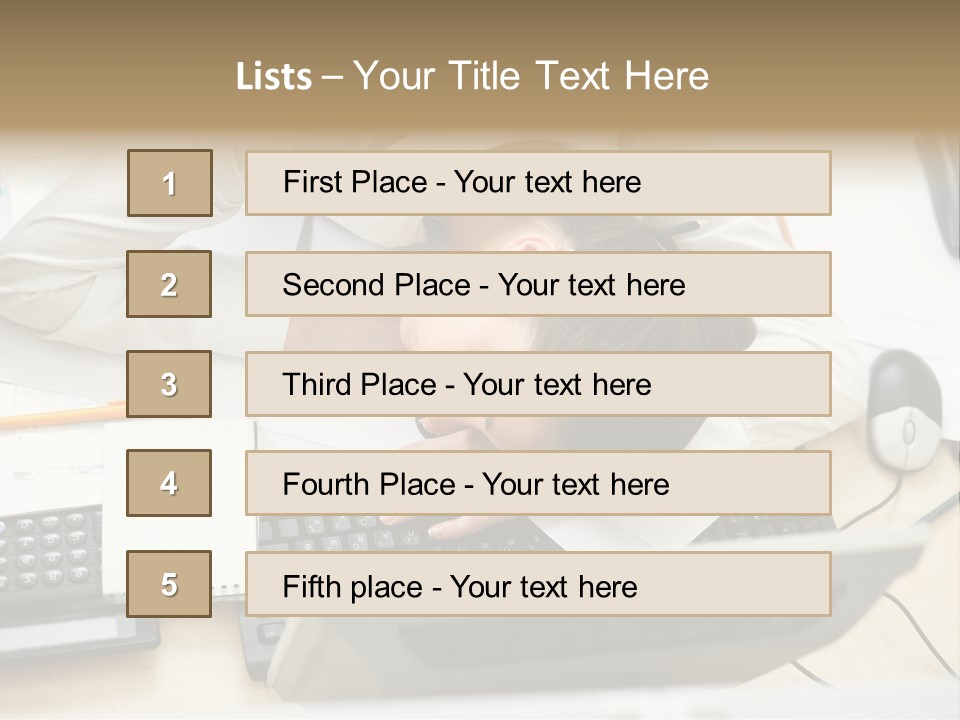 Girl Student Exhausted PowerPoint Template