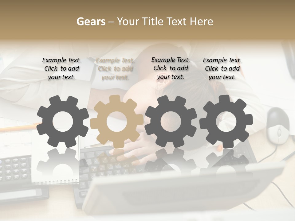 Girl Student Exhausted PowerPoint Template