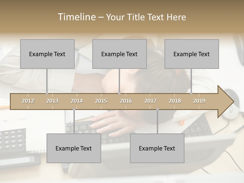 Girl Student Exhausted PowerPoint Template