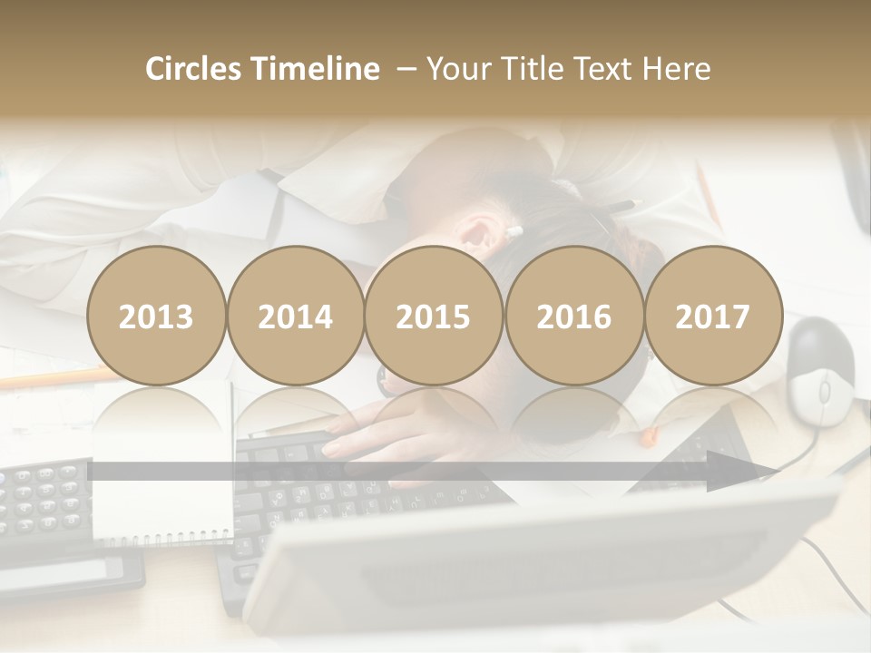 Girl Student Exhausted PowerPoint Template