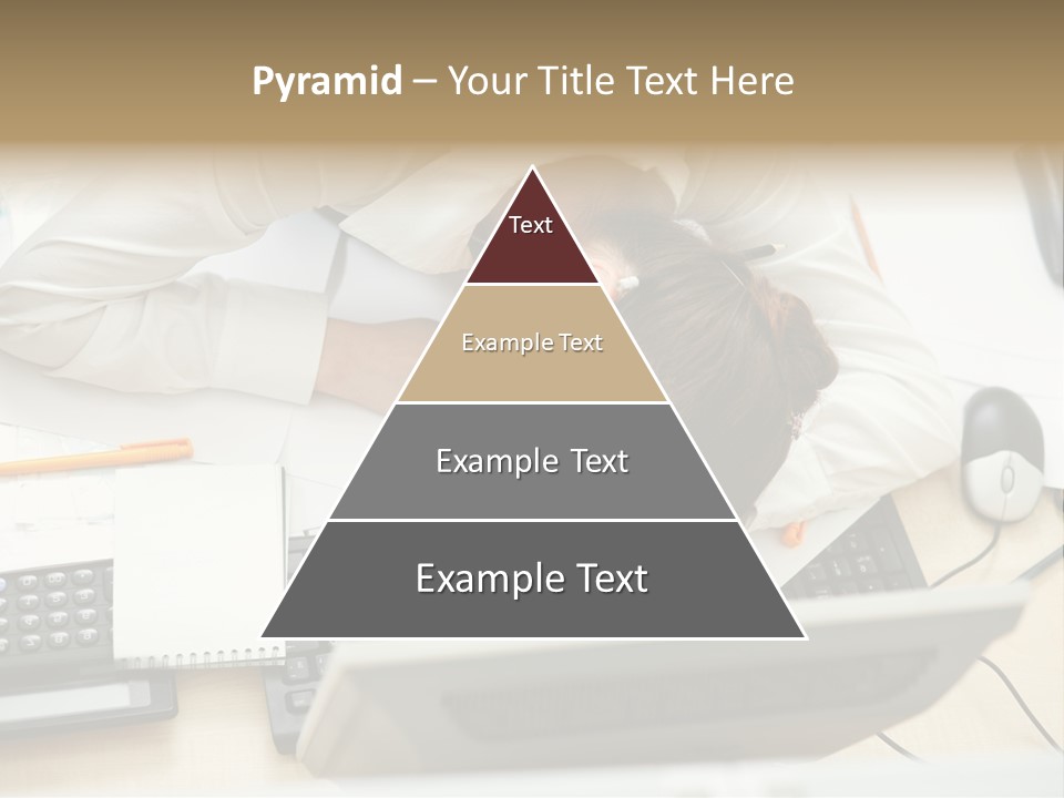 Girl Student Exhausted PowerPoint Template