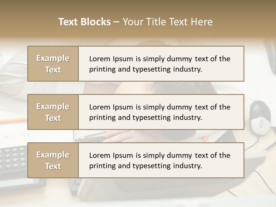 Girl Student Exhausted PowerPoint Template