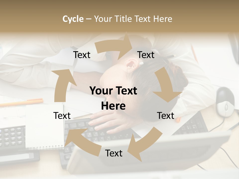 Girl Student Exhausted PowerPoint Template