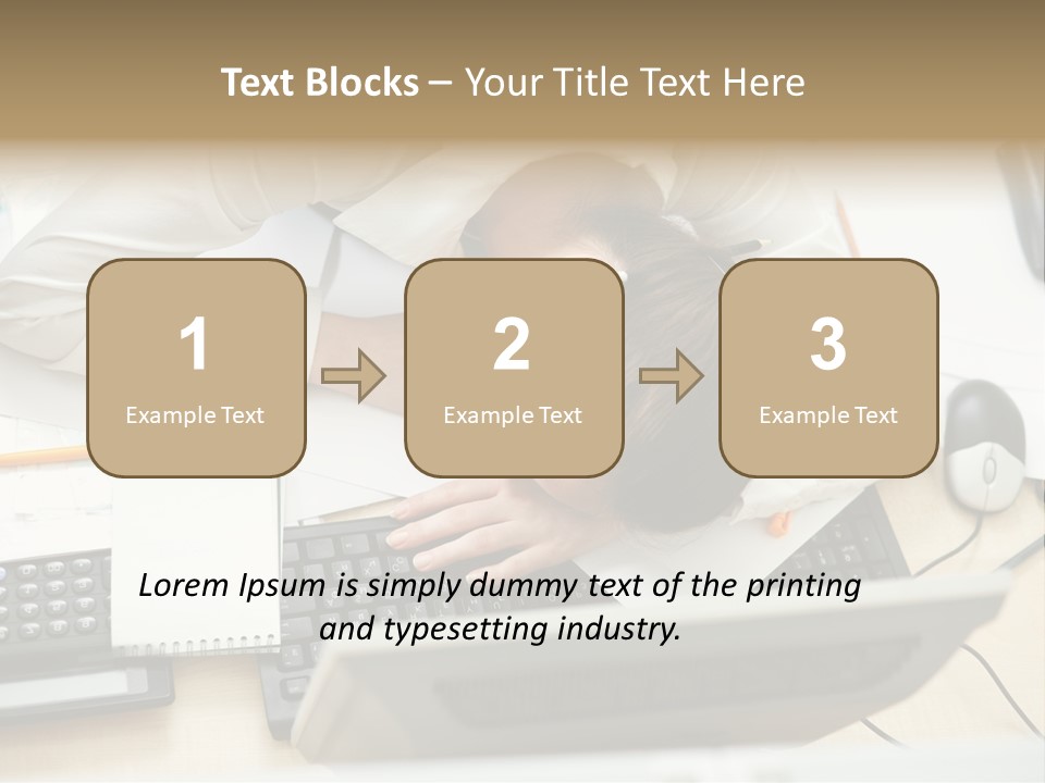 Girl Student Exhausted PowerPoint Template