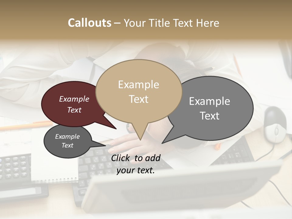 Girl Student Exhausted PowerPoint Template