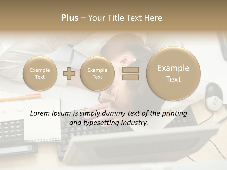 Girl Student Exhausted PowerPoint Template