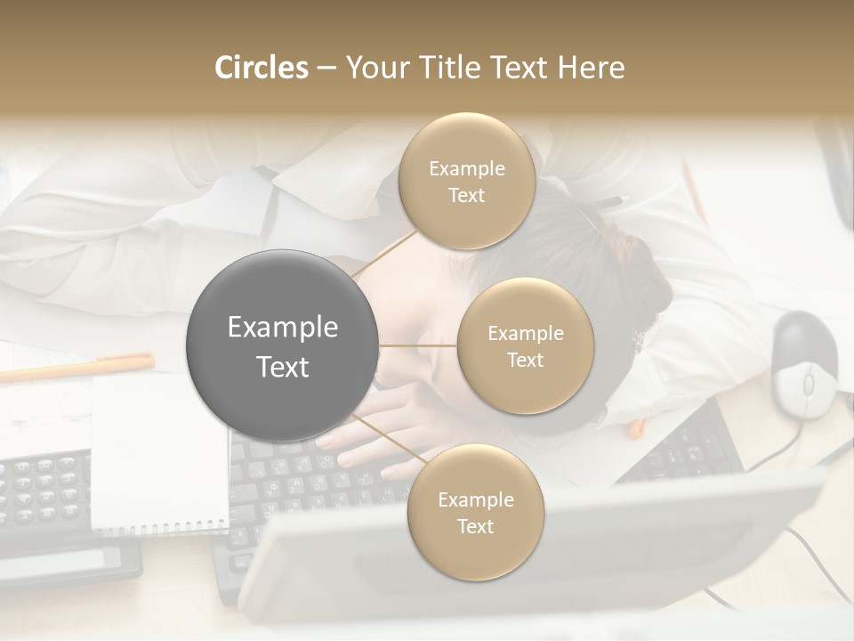 Girl Student Exhausted PowerPoint Template