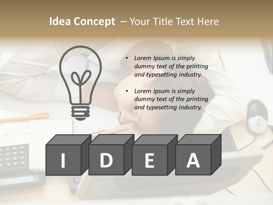 Girl Student Exhausted PowerPoint Template