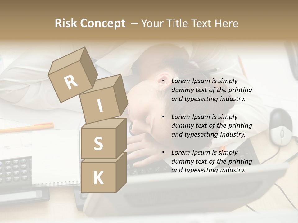 Girl Student Exhausted PowerPoint Template