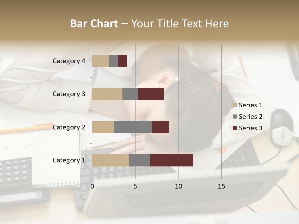Girl Student Exhausted PowerPoint Template