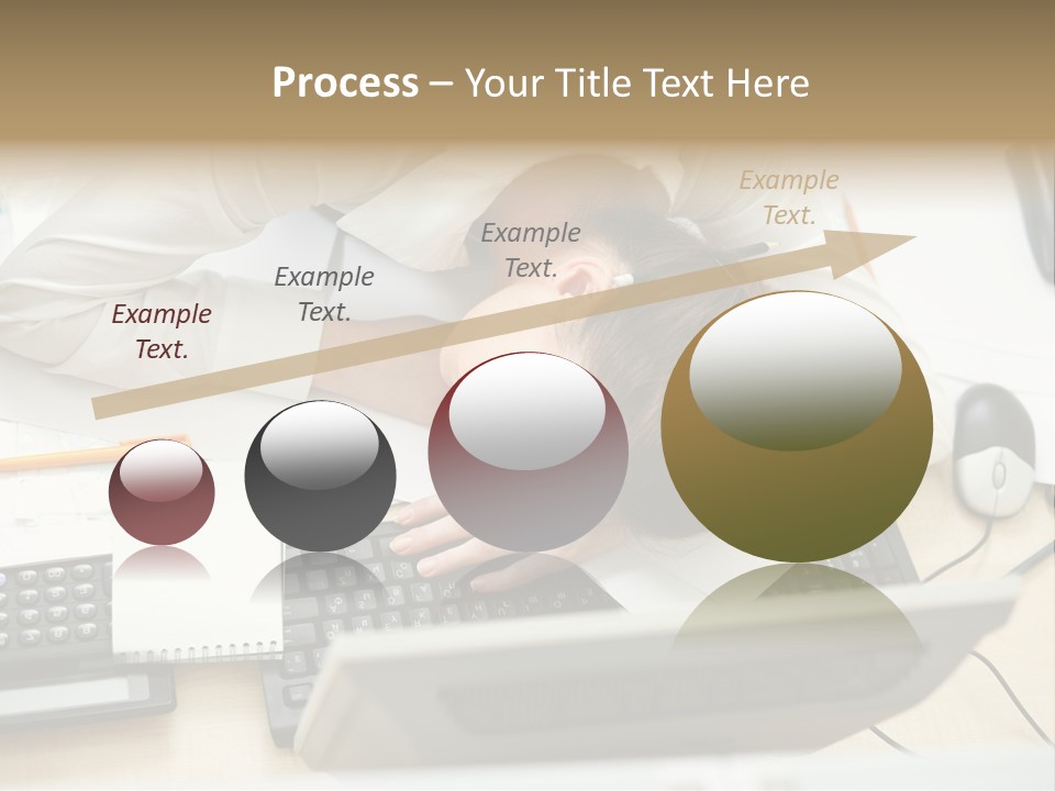 Girl Student Exhausted PowerPoint Template