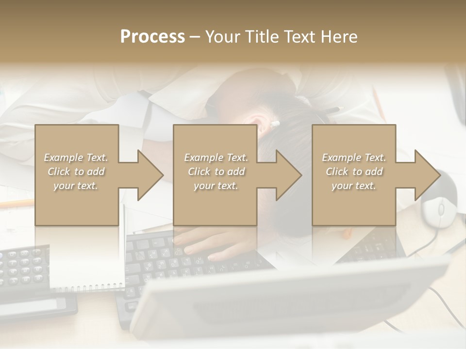 Girl Student Exhausted PowerPoint Template
