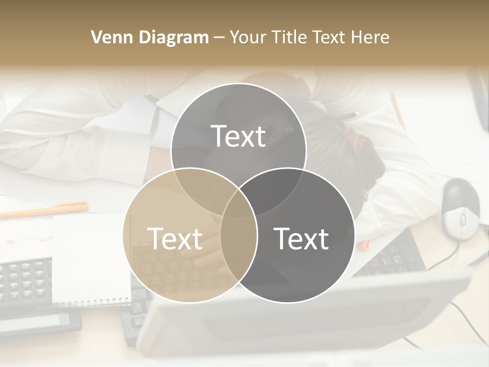 Girl Student Exhausted PowerPoint Template