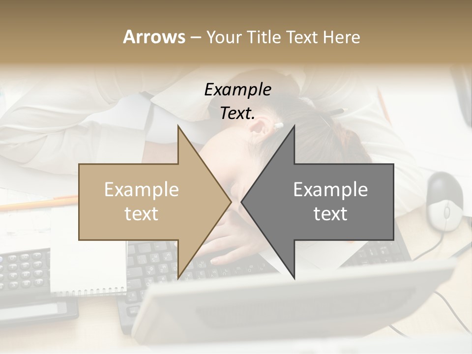 Girl Student Exhausted PowerPoint Template