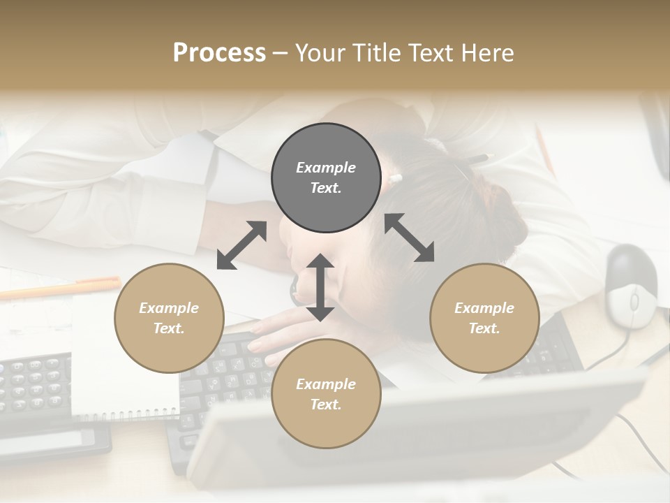 Girl Student Exhausted PowerPoint Template