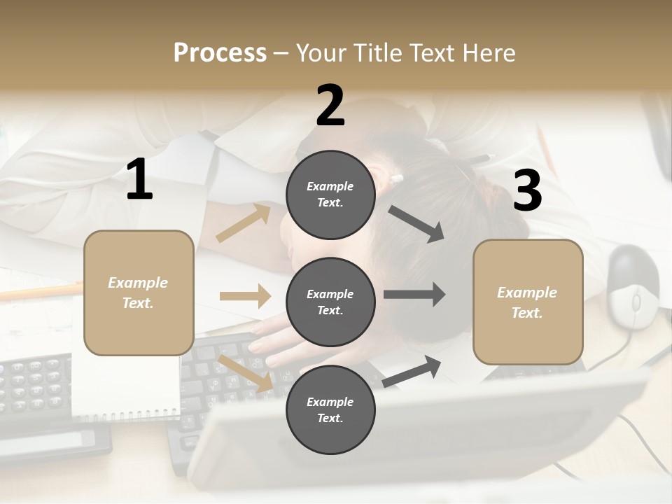Girl Student Exhausted PowerPoint Template