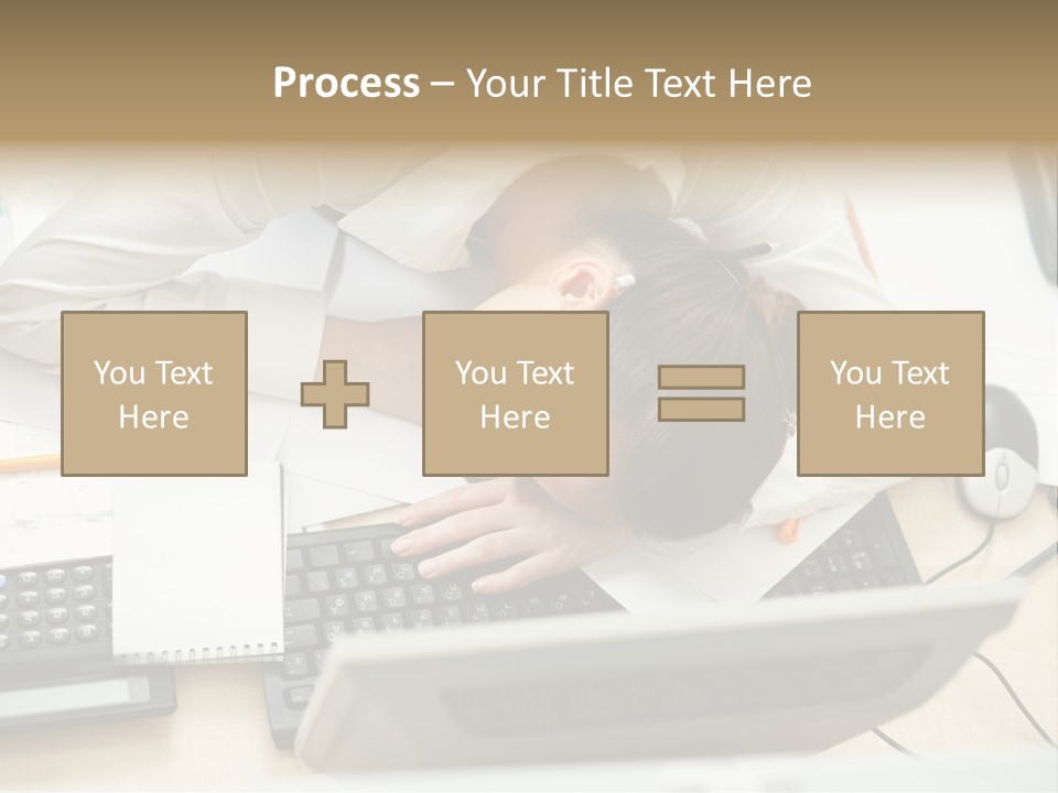 Girl Student Exhausted PowerPoint Template