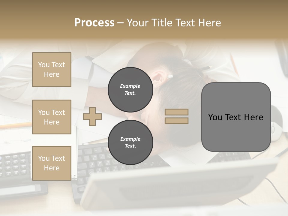 Girl Student Exhausted PowerPoint Template