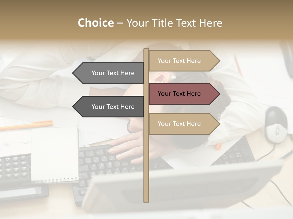 Girl Student Exhausted PowerPoint Template